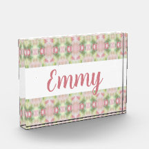 Bloco Acritivo Decorativo do Emmy Impressão