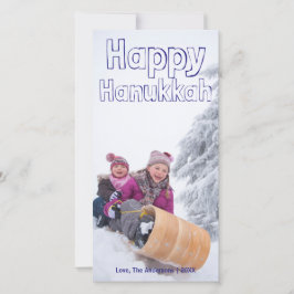 Bloco azul feliz de Hanukkah - cartões de fotos