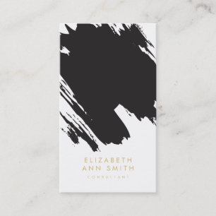 Bloco chique do cartão de visita dos Brushstrokes