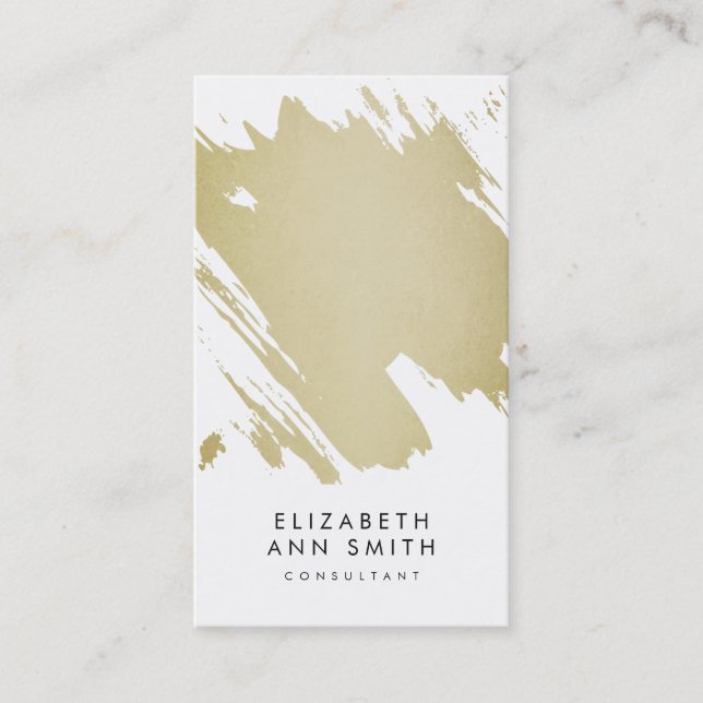 Bloco chique do cartão de visita dos Brushstrokes (Frente)