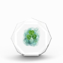 Bloco de Acrílico Flutuante com Trevo Aquarela Neb