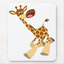 Bloco de animação bonito Ambling Giraffe Mousepad