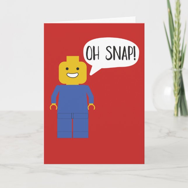 Bloco de Brick Figura Belo Cartão de Aniversário (Frente)