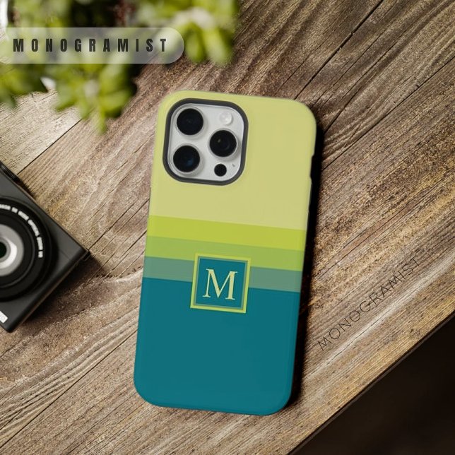 Bloco de Cor Amarelo Limão Pálido Personalizável (Customizable Pale Lime Yellow Green Color Block iPhone Case)