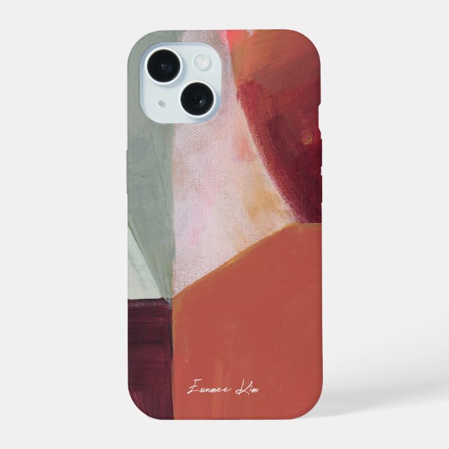 Bloco de cor Arte abstrata Nome Personalizado (Verso)