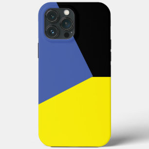 Bloco de cor geometria simples azul e amarelo sobr