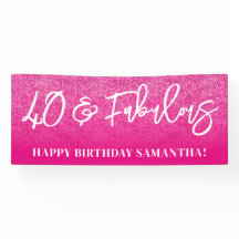 Bloco de cor rosa quente brilhante 40 e fabuloso