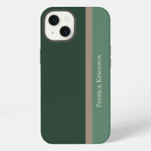 Bloco de Cor Verde e Castanho Khaki com Faixa Mode