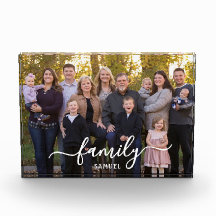Bloco de Foto com Texto Personalizado para Família