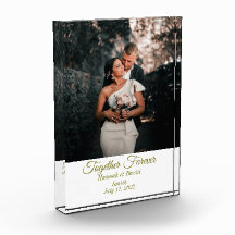 Bloco de Foto e Nome do Casamento de noivado