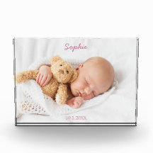 Bloco de Fotografias do Bebê Personalizado Moderno