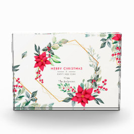 Bloco de Fotos de Flores de Natal Bela Aquarela