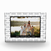 Bloco de Fotos Personalizado com Padrão XOXO para