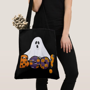 Bloco de Halloween bonito com Saco de Tote Preto F