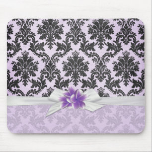 Bloco de Lavandas Exótico Plumeria Damask Mousepad