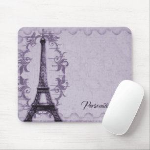 Bloco de Mousepad da Torre Eiffel lavanda