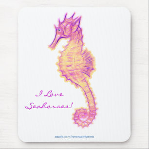 Bloco de Mousepad SEA-HORSE (Rosa e Golds)