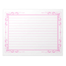 Bloco De Notas 飾り罫線用紙＜桃＞[pk12]