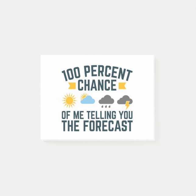 Bloco De Notas 100% de chance de eu contar a previsão (Frente)