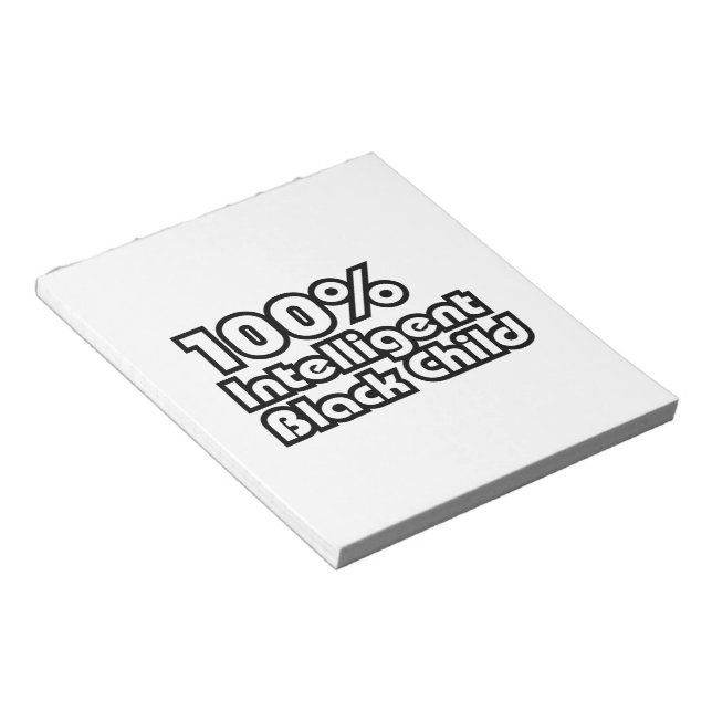Bloco De Notas 100% de Criança Negra Inteligente (Inclinado)