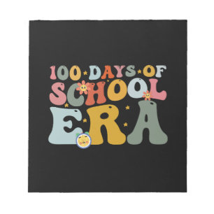 Bloco De Notas 100 Dias De Era Escolar Groovy Professor Crianças