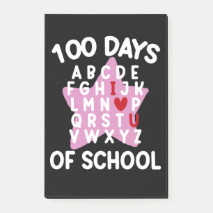 Bloco De Notas 100 Dias De Escola Alfabeto 100º Dia Professor 