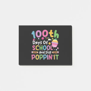 Bloco De Notas 100 Dias De Escola E Ainda Poppin' Garota