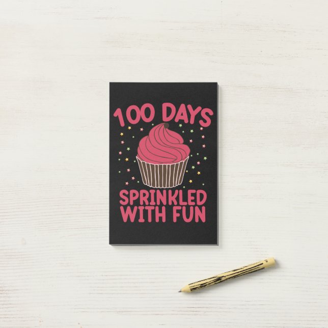 Bloco De Notas 100 Dias Salpicados Com Diversão Cupcake Garota da (Na mesa)
