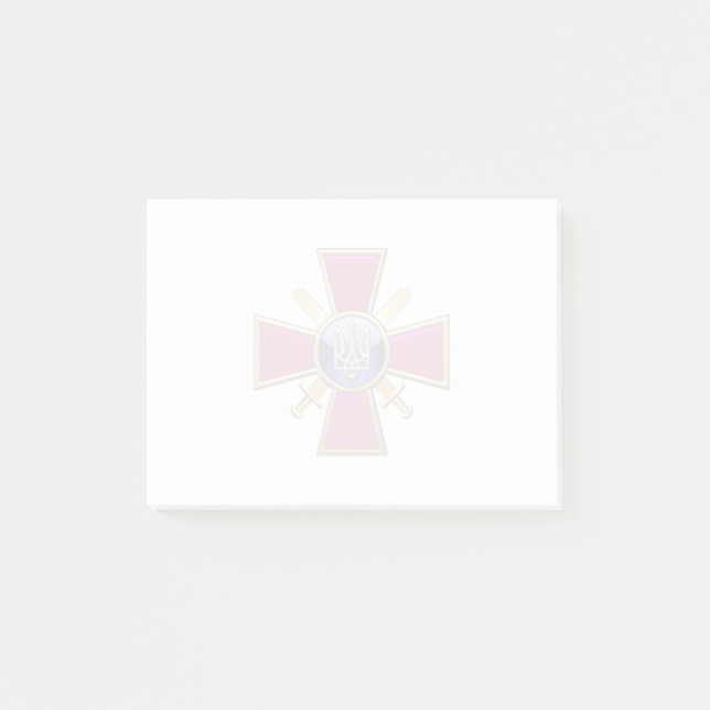 Bloco De Notas [100] Emblema das Forças Terrestres Ucranianas (Frente)