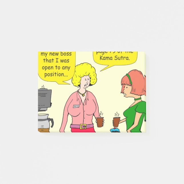 Bloco De Notas 1029 79 posições do cartoon Kama Sutra (Frente)