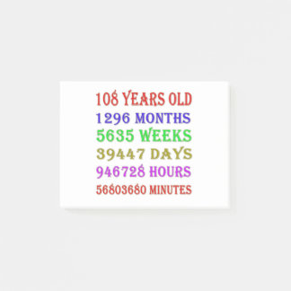 Bloco De Notas 108.º Aniversário — Marcos