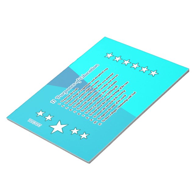 Bloco De Notas 11 Objetivos da educação (Inclinado)