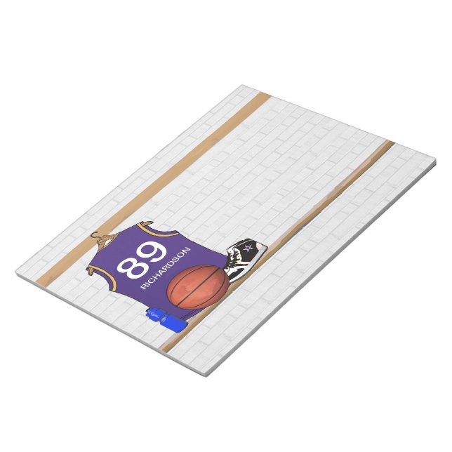 Bloco de notas 11x8.5 de Purp Personalizado (Inclinado)