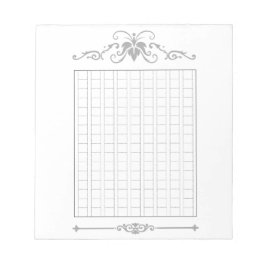 Bloco De Notas 144字：飾り原稿用紙＜灰＞[gr01] 