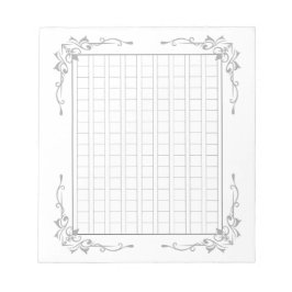 Bloco De Notas 144字：飾り原稿用紙＜灰＞[gr02] 