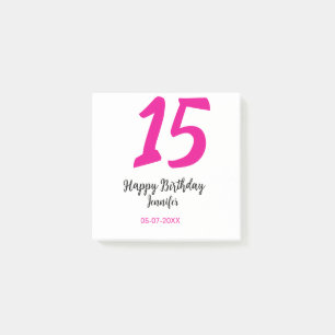 Bloco De Notas 15 aniversário quiencenera adicionar data ano mode