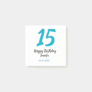 Bloco De Notas 15 aniversário quiencenera adicionar data ano temp