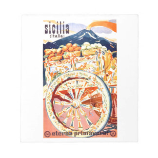 Bloco De Notas 1947 Sicília Itália Poster de viagens Eterno