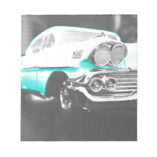 Bloco De Notas 1958 chevy impala azul brilhante carro clássico
