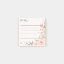 Bloco De Notas 1 Corintianos 16:14 Flores Cristãs Rosa Postam