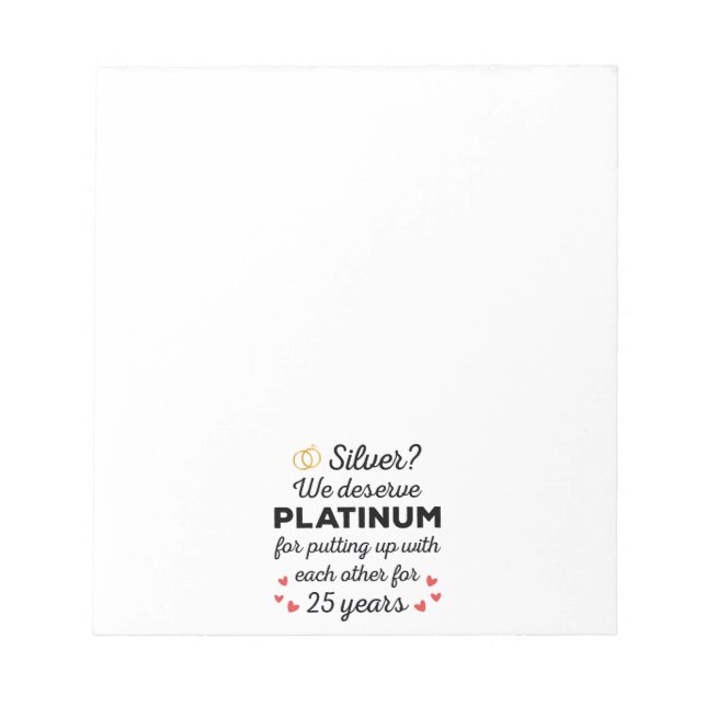 Bloco De Notas 25 Casamento I - Casal Engraçado Silver (Frente)