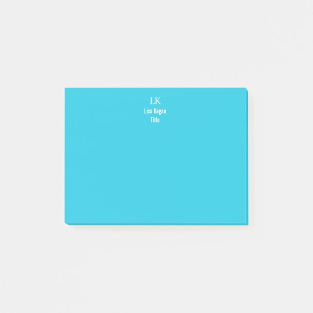 Bloco De Notas 2 Monograma Personalizado Tonalizado (Frente)