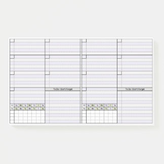 Bloco De Notas 2 por Página Semanal Não Atualizada