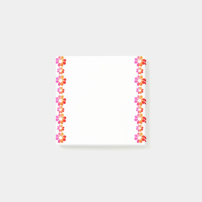 Bloco De Notas 30 Flor Vermelho Laranja (Frente)