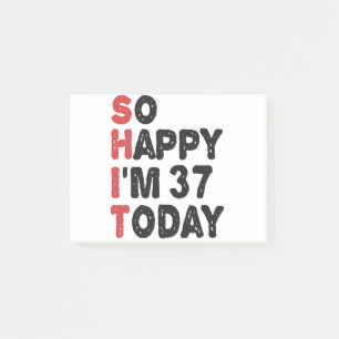 Bloco De Notas 37º aniversário Tão feliz que tenho 37 anos hoje, 