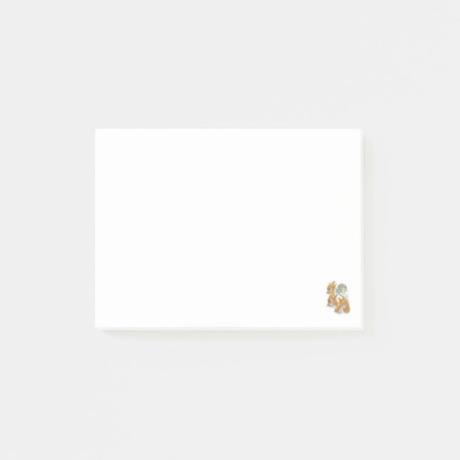 Bloco De Notas 3 Cães Golden Doodle Uivando para a Lua Cachorros  (Frente)