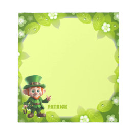 Bloco De Notas 3D Leprechaun Dia de São Patrício Personalizado pa