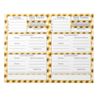 Bloco De Notas 4-2-1 Rastreador de Refeições