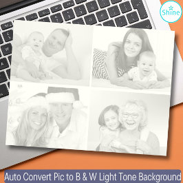 Bloco De Notas 4 Fotos Converter Imagem Automaticamente em Tom Le