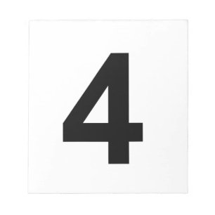 Bloco De Notas 4 - número quatro